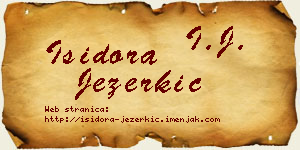 Isidora Jezerkić vizit kartica
